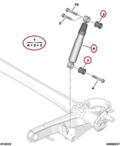 Amortiguador Trasera Original Jumpy Scudo Expert II III 9806036380