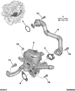 Válvula Egr Original Citroen Peugeot C4 508 1.6 BlueHDi 9807369980