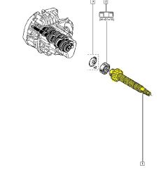 Árbol Primario De La Caja De Cambios Nueva Original Renault JH3 6001548614