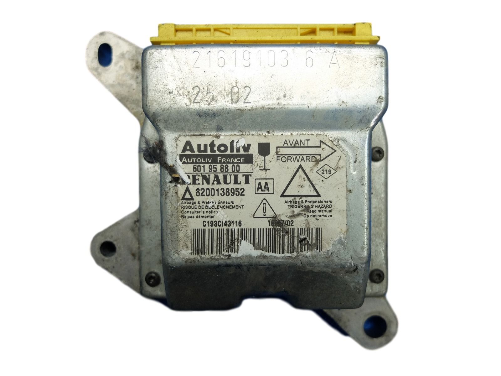 Sensor Moduł Poduszek Airbag Laguna II 8200138952 Renault main product photo